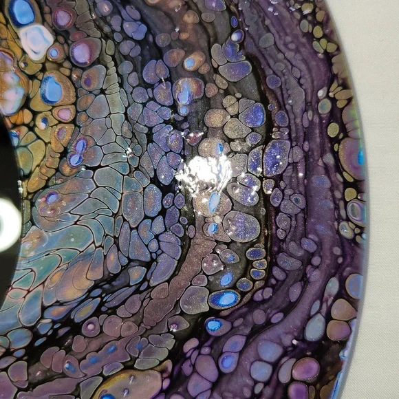 Hand Crafted Painted Mirror Vintage Edison Record Decorative Wall Art Essential - Picture 6 of 8